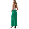 image:imageHybrid amp Company Womens Stretch Lightweight Flowy Maxi Skirt  Casual Fold Over Waist Made in USAKelly Gree