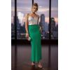 image:imageHybrid amp Company Womens Stretch Lightweight Flowy Maxi Skirt  Casual Fold Over Waist Made in USAKelly Gree