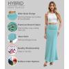 image:imageHybrid amp Company Womens Stretch Lightweight Flowy Maxi Skirt  Casual Fold Over Waist Made in USAKsksd95001017aqua