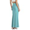 image:imageHybrid amp Company Womens Stretch Lightweight Flowy Maxi Skirt  Casual Fold Over Waist Made in USAKsksd95001017aqua