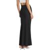 image:imageHybrid amp Company Womens Stretch Lightweight Flowy Maxi Skirt  Casual Fold Over Waist Made in USAKsksd95001017black