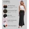 image:imageHybrid amp Company Womens Stretch Lightweight Flowy Maxi Skirt  Casual Fold Over Waist Made in USAKsksd95001017black