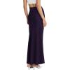 image:imageHybrid amp Company Womens Stretch Lightweight Flowy Maxi Skirt  Casual Fold Over Waist Made in USAKsksd95001017eggplant