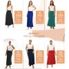 image:imageHybrid amp Company Womens Stretch Lightweight Flowy Maxi Skirt  Casual Fold Over Waist Made in USAKsksd95001017jade