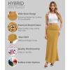 image:imageHybrid amp Company Womens Stretch Lightweight Flowy Maxi Skirt  Casual Fold Over Waist Made in USAKsksd95001017mustard