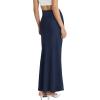 image:imageHybrid amp Company Womens Stretch Lightweight Flowy Maxi Skirt  Casual Fold Over Waist Made in USAKsksd95001017navy