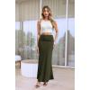 image:imageHybrid amp Company Womens Stretch Lightweight Flowy Maxi Skirt  Casual Fold Over Waist Made in USAKsksd95001017olive