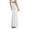 image:imageHybrid amp Company Womens Stretch Lightweight Flowy Maxi Skirt  Casual Fold Over Waist Made in USAKsksd95001017white