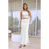 image:imageHybrid amp Company Womens Stretch Lightweight Flowy Maxi Skirt  Casual Fold Over Waist Made in USAKsksd95001017white