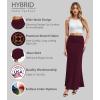 image:imageHybrid amp Company Womens Stretch Lightweight Flowy Maxi Skirt  Casual Fold Over Waist Made in USAKsksd95001017wine