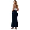 image:imageHybrid amp Company Womens Stretch Lightweight Flowy Maxi Skirt  Casual Fold Over Waist Made in USANavy