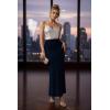 image:imageHybrid amp Company Womens Stretch Lightweight Flowy Maxi Skirt  Casual Fold Over Waist Made in USANavy