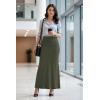 image:imageHybrid amp Company Womens Stretch Lightweight Flowy Maxi Skirt  Casual Fold Over Waist Made in USAOlive