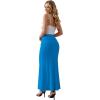 image:imageHybrid amp Company Womens Stretch Lightweight Flowy Maxi Skirt  Casual Fold Over Waist Made in USATurquoise