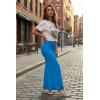 image:imageHybrid amp Company Womens Stretch Lightweight Flowy Maxi Skirt  Casual Fold Over Waist Made in USATurquoise