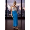 image:imageHybrid amp Company Womens Stretch Lightweight Flowy Maxi Skirt  Casual Fold Over Waist Made in USATurquoise