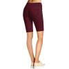 image:imageHybrid amp Company Womens Ultra Stretch Perfectly Shaping Mid Rise Skinny Bermuda Shorts with PocketsBermudaburgundy