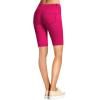 image:imageHybrid amp Company Womens Ultra Stretch Perfectly Shaping Mid Rise Skinny Bermuda Shorts with PocketsBermudafuchsia