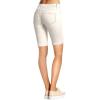 image:imageHybrid amp Company Womens Ultra Stretch Perfectly Shaping Mid Rise Skinny Bermuda Shorts with PocketsBermudaoff White