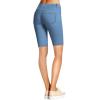 image:imageHybrid amp Company Womens Ultra Stretch Perfectly Shaping Mid Rise Skinny Bermuda Shorts with PocketsBermudapowder Blu