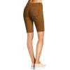image:imageHybrid amp Company Womens Ultra Stretch Perfectly Shaping Mid Rise Skinny Bermuda Shorts with PocketsBermudatobacco