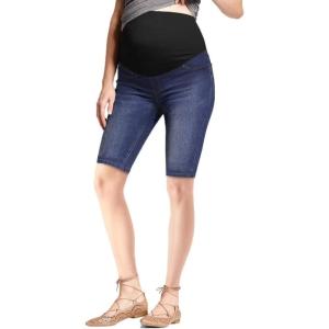 image:imageHybrid amp Company Maternity Womens Super Comfy Ultra Stretch Skinny JeansBermudabm4822smediumblue