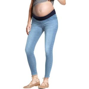 image:imageHybrid amp Company Maternity Womens Super Comfy Ultra Stretch Skinny JeansLight Wash4