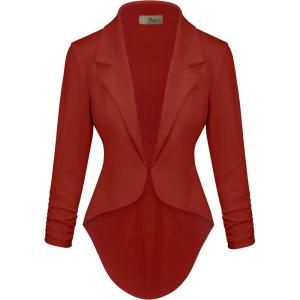 image:imageHybrid amp Company Womens Casual Work High Low Blazer Jacket  JK455901073trust