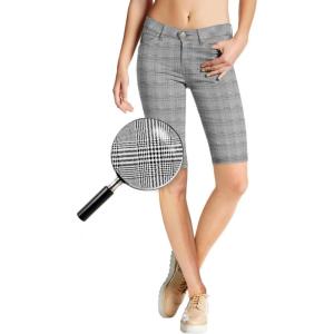 image:imageHybrid amp Company Womens Ultra Stretch Perfectly Shaping Mid Rise Skinny Bermuda Shorts with Pockets669blackwhite