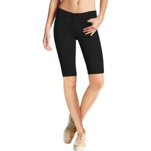 image:imageHybrid amp Company Womens Ultra Stretch Perfectly Shaping Mid Rise Skinny Bermuda Shorts with PocketsBermudablack