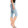 image:imageHybrid amp Company Womens Butt Lift Super Comfy Stretch Denim Capri Short JeansDenim Light Wash