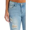 image:imageHybrid amp Company Womens Butt Lift Super Comfy Stretch Denim Capri Short JeansRippedlight Wash