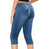 image:imageHybrid amp Company Womens Butt Lift Super Comfy Stretch Denim Capri Short JeansRippedmedium Was