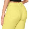 image:imageHybrid amp Company Womens Butt Lift Super Comfy Stretch Denim Capri Short JeansYellow