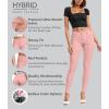 image:imageHybrid amp Company Womens Hyper Ultra Stretch Comfy Skinny Leg Work Casual PantsBlush