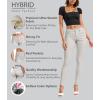 image:imageHybrid amp Company Womens Hyper Ultra Stretch Comfy Skinny Leg Work Casual PantsLight Grey