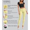 image:imageHybrid amp Company Womens Hyper Ultra Stretch Comfy Skinny Leg Work Casual PantsPastelyellow
