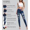 image:imageHybrid amp Company Womens Pull On Stretchy Mid Rise Skinny Fit Pants Regular or Distressed Jeans with Long Short Inseam45dwash