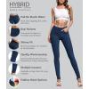 image:imageHybrid amp Company Womens Pull On Stretchy Mid Rise Skinny Fit Pants Regular or Distressed Jeans with Long Short InseamDark Wash