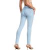 image:imageHybrid amp Company Womens Pull On Stretchy Mid Rise Skinny Fit Pants Regular or Distressed Jeans with Long Short InseamLight Wash