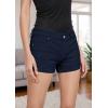 image:imageHybrid amp Company Womens Super Comfy 3 inch Inseam Butt Lifting Stretch TwillDenim ShortsNavy