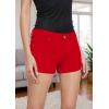 image:imageHybrid amp Company Womens Super Comfy 3 inch Inseam Butt Lifting Stretch TwillDenim ShortsRed