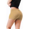image:imageHybrid amp Company Womens Super Comfy 3 inch Inseam Butt Lifting Stretch TwillDenim ShortsShorttan