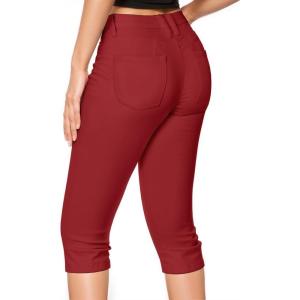 image:imageHybrid amp Company Womens Butt Lift Super Comfy Stretch Denim Capri Short JeansGrenadine