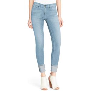 image:imageHybrid amp Company Womens Butt Lift Super Comfy Stretch Denim Capri Short JeansLight Wash