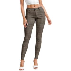 image:imageHybrid amp Company Womens Hyper Ultra Stretch Comfy Skinny Leg Work Casual PantsBrownmulti1405