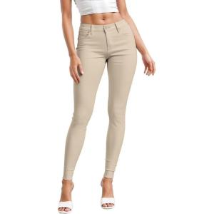image:imageHybrid amp Company Womens Hyper Ultra Stretch Comfy Skinny Leg Work Casual PantsKhaki