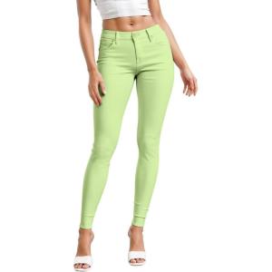 image:imageHybrid amp Company Womens Hyper Ultra Stretch Comfy Skinny Leg Work Casual PantsLime