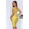 image:imageHybrid amp Company Womens Elegance Stretch Chic Bandage DressDrbd132yellow