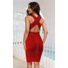 image:imageHybrid amp Company Womens Elegance Stretch Chic Bandage DressDrbd70709red